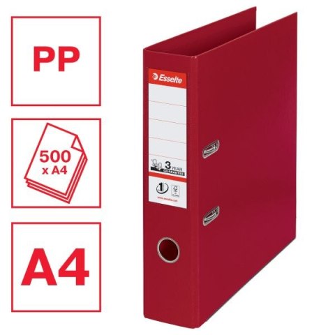 Segregator dźwigniowy Esselte No.1 Power A4 75mm bordowy (811510) Segregator dźwigniowy Esselte No.1 Power A4 75mm bordowy (811510)