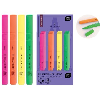 Zakreślacz Interdruk neonowe 5902277350381 mix 1,0-3,0mm (4KOL)