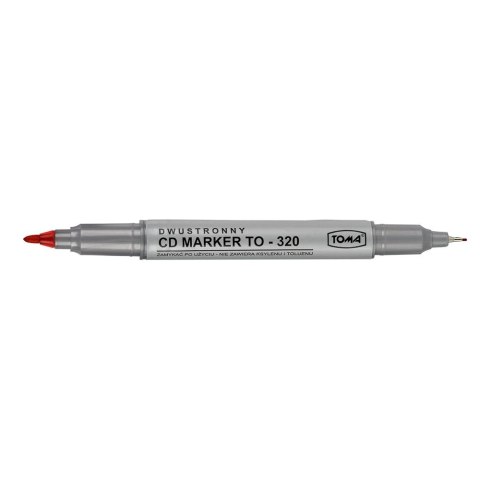 Marker do cd Toma czerony dwustronny czerwony 0,5-1,0mm (To-320)