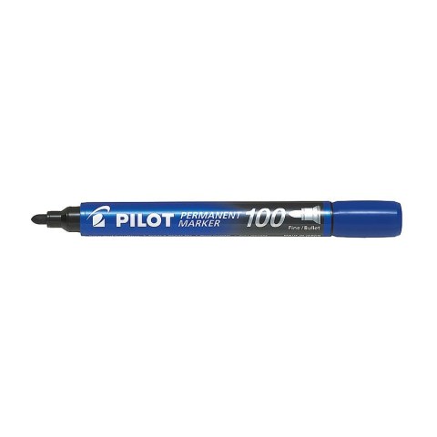 Marker permanentny Pilot niebieski okrągła końcówka (SCA-100-L)