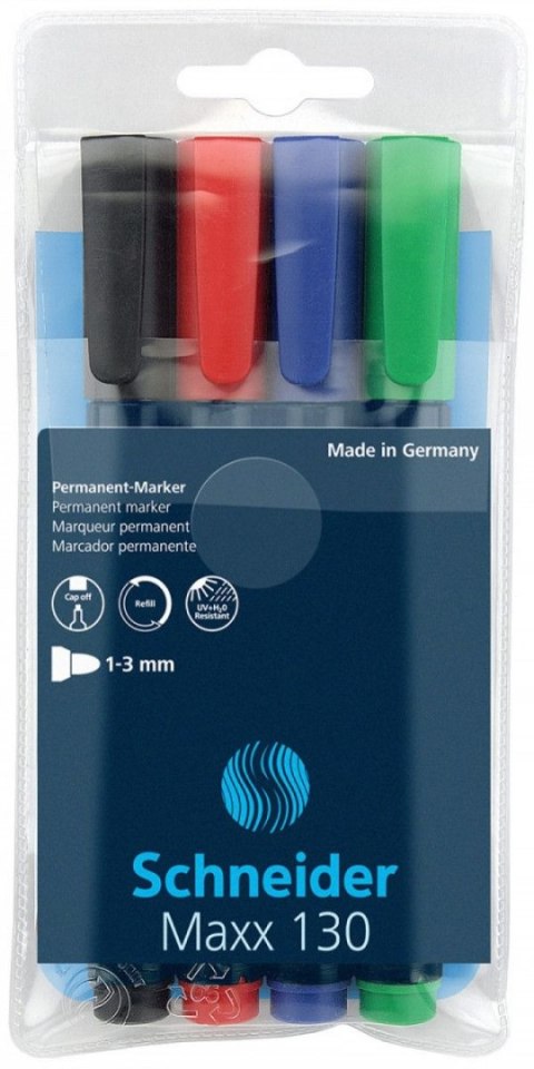 Marker permanentny Schneider Maxx 130 mix 1-3mm okrągła końcówka (SR113094) Marker permanentny Schneider Maxx 130 mix 1-3mm okrągła końcówka (SR113094)