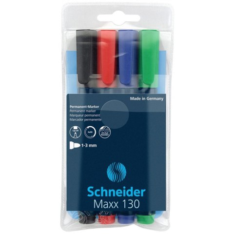Marker permanentny Schneider Maxx 130 mix 1-3mm okrągła końcówka (SR113094) Marker permanentny Schneider Maxx 130 mix 1-3mm okrągła końcówka (SR113094)