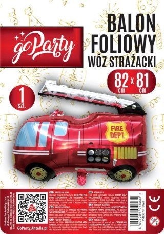 Balon foliowy Antella Wóz strażacki 82x81cm