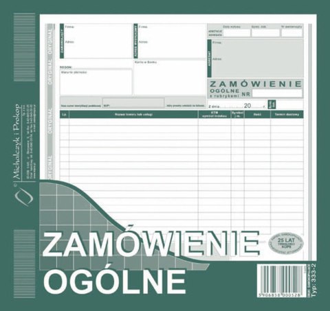 Druk samokopiujący Michalczyk i Prokop S o/1k 2/3 A4 80k. (333-2) Druk samokopiujący Michalczyk i Prokop S o/1k 2/3 A4 80k. (333-2)
