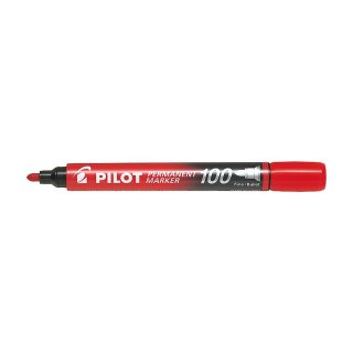 Marker permanentny Pilot czerwony okrągła końcówka (SCA-100-R)