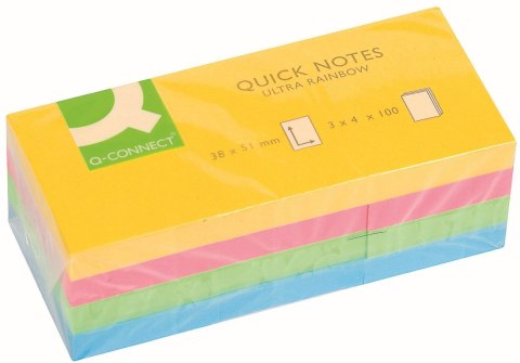 Notes samoprzylepny (karteczki) Q-Connect mix 100k [mm:] 38x51 (KF02516)