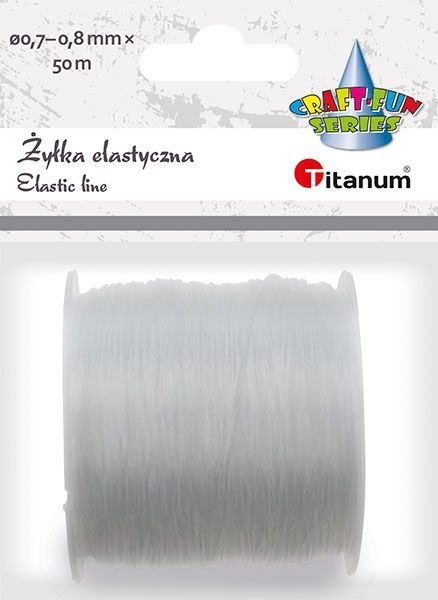 Żyłka ozdobna Titanum Craft-Fun Series Żyła elastyczna 0,7-0,8mm/50m przezroczysta Żyłka ozdobna Titanum Craft-Fun Series Żyła elastyczna 0,7-0,8mm/50m przezroczysta