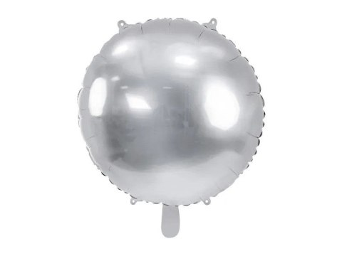 Balon foliowy Partydeco okrągły Pastylka srebrny 31cal (FB178-018) Balon foliowy Partydeco okrągły Pastylka srebrny 31cal (FB178-018)