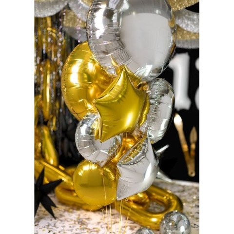 Balon foliowy Partydeco okrągły Pastylka srebrny 31cal (FB178-018) Balon foliowy Partydeco okrągły Pastylka srebrny 31cal (FB178-018)