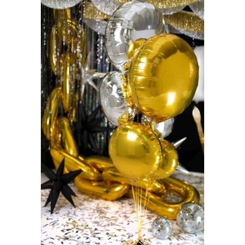 Balon foliowy Partydeco okrągły Pastylka srebrny 31cal (FB178-018) Balon foliowy Partydeco okrągły Pastylka srebrny 31cal (FB178-018)