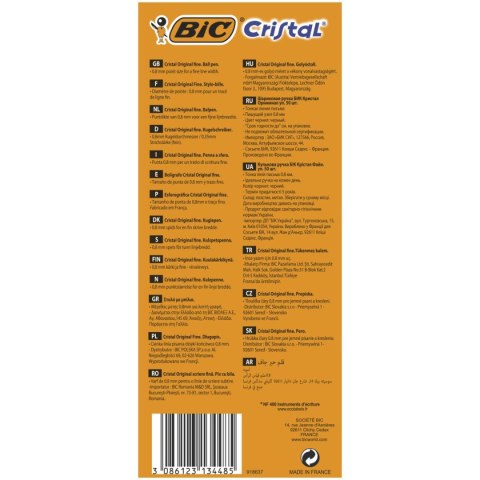 Długopis Bic czarny 0,8mm (872731) Długopis Bic czarny 0,8mm (872731)