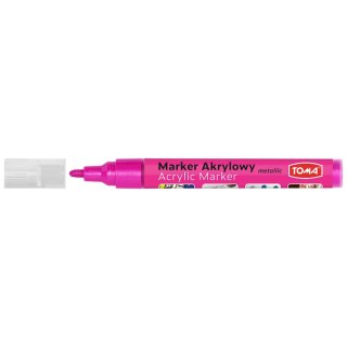 Marker specjalistyczny Toma akrylowy-metaliczny rózowy różowy metaliczny 2,5mm okrągła końcówka (TO-402)