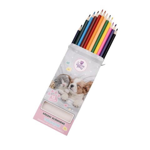 Kredki ołówkowe Beniamin The Sweet Pets trójkątne 12 kol.