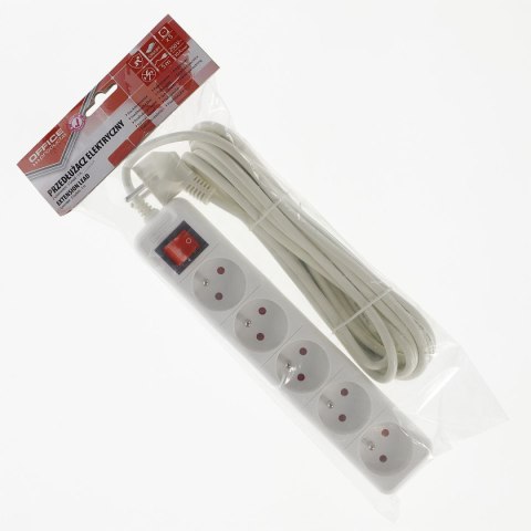 Listwa zasilająca Office Products 5m 5 gniazd (13115541-14) Listwa zasilająca Office Products 5m 5 gniazd (13115541-14)