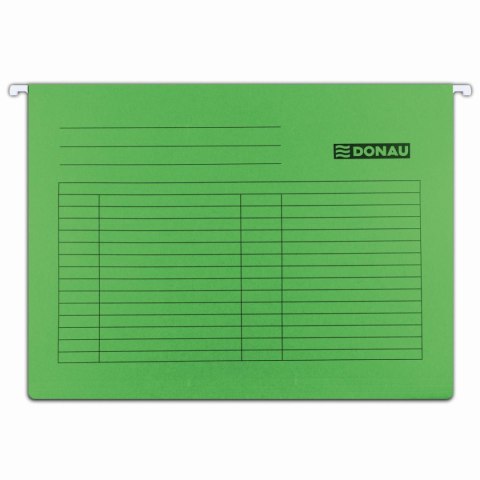 Teczka zawieszkowa Donau A4 zielony karton 230g (7410905-06)