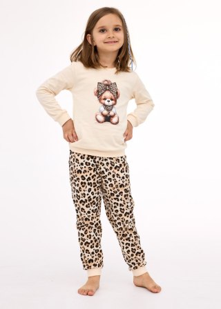 PIŻAMA GIRL KIDS 594/191 PANTHER DR 110-116 beżowy