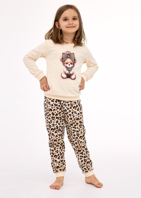 PIŻAMA GIRL KIDS 594/191 PANTHER DR 122-128 beżowy