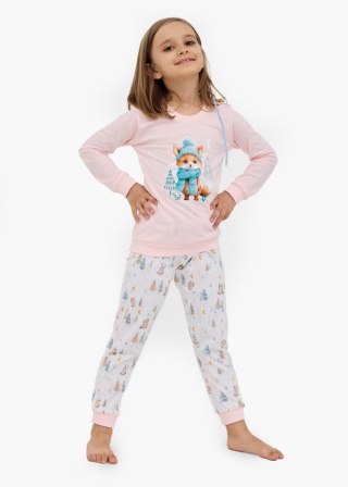 PIŻAMA GIRL KIDS 594/192 FOX DR 98-104 różowy