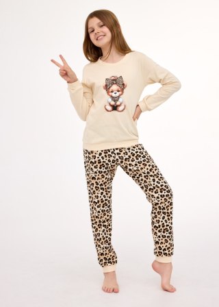 PIŻAMA GIRL YOUNG 592/191 PANTHER DR 146-152 beżowy