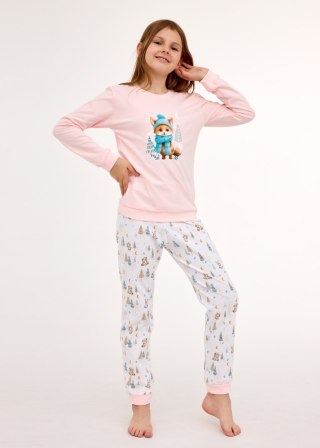 PIŻAMA GIRL YOUNG 592/192 FOX DR 146-152 różowy