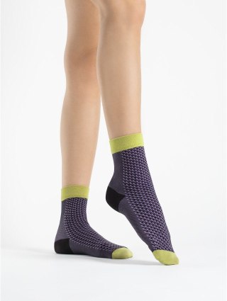 SKARPETKI OP-ART 40 DEN SALE uni dark lilac