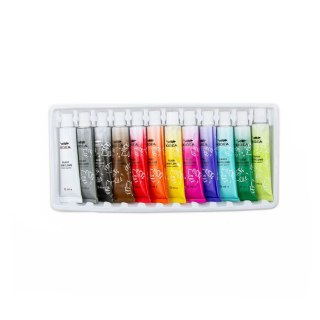 Farby akwarelowe Kidea 12ml 12 kolor. (FAA12KA)