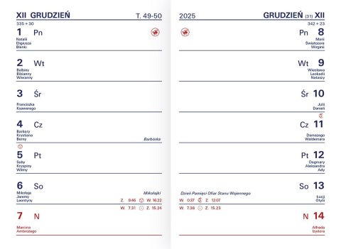 Kalendarz książkowy (terminarz) Telegraph TIK IMPRESS kieszonkowy 82mm x 120mm (K1)