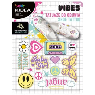 Tatuaż Kidea GOOD VIBES TATUAŻE DO OBUWIA ŚWIECĄCE W CIEMNOŚCI (TZOCKA)