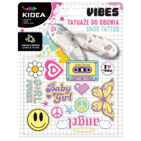 Tatuaż Kidea GOOD VIBES TATUAŻE DO OBUWIA ŚWIECĄCE W CIEMNOŚCI (TZOCKA) Tatuaż Kidea GOOD VIBES TATUAŻE DO OBUWIA ŚWIECĄCE W CIEMNOŚCI (TZOCKA)