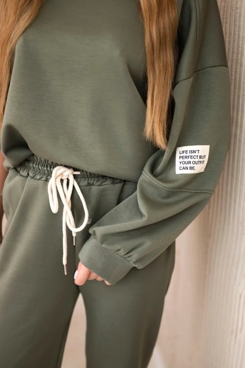 Komplet bluza + spodnie masełko khaki uniwersalny Komplet bluza + spodnie masełko khaki uniwersalny