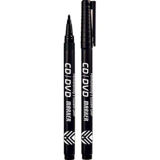 Marker do cd Tetis czarny 1mm (KM111-V)