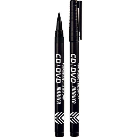 Marker do cd Tetis czarny 1mm (KM111-V) Marker do cd Tetis czarny 1mm (KM111-V)