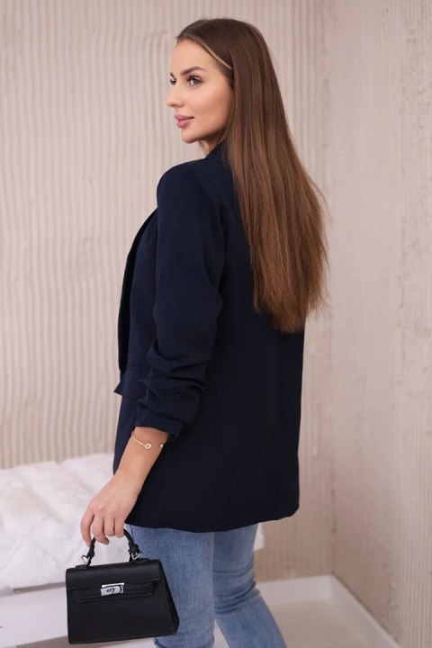 Marynarka z klapami elegancka granatowa uniwersalny Marynarka z klapami elegancka granatowa uniwersalny