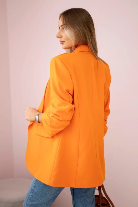 Marynarka z klapami elegancka pomarańczowa uniwersalny