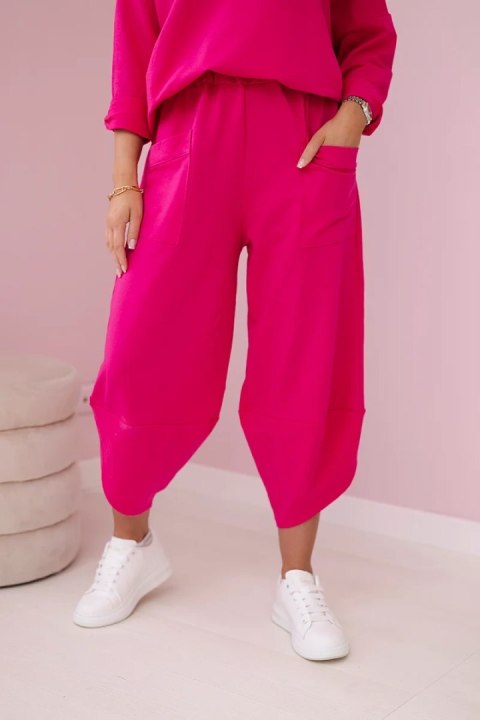 Komplet bawełniany bluza + spodnie fuksja uniwersalny Komplet bawełniany bluza + spodnie fuksja uniwersalny