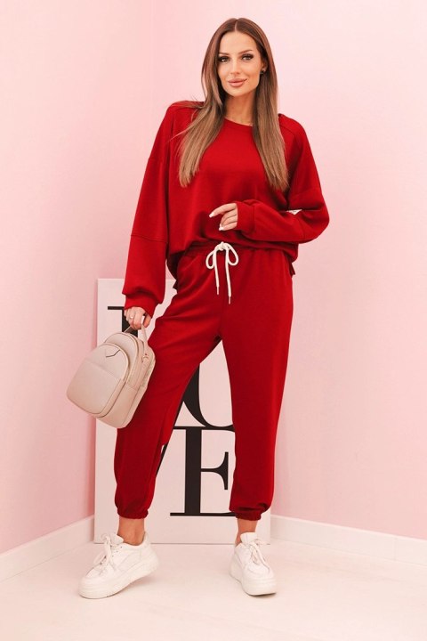 Komplet bluza + spodnie masełko bordowy Komplet bluza + spodnie masełko bordowy