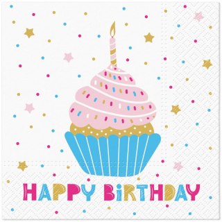 Serwetki Paw TaT Birthday Muffin mix bibuła [mm:] 330x330 (TL128000)
