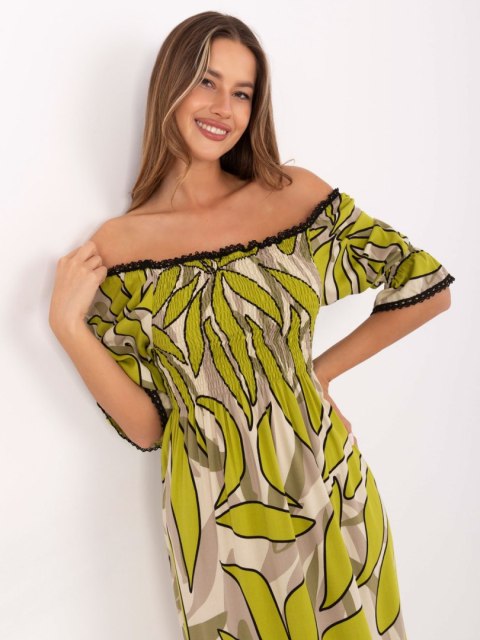 Sukienka LK-SK-510095.89 khaki L/XL