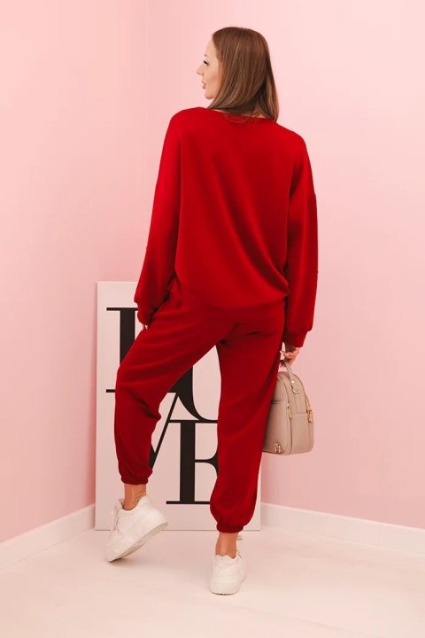 Komplet bluza + spodnie masełko bordowy Komplet bluza + spodnie masełko bordowy