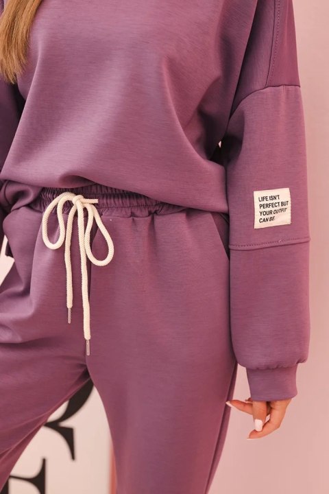 Komplet bluza + spodnie masełko fioletowy Komplet bluza + spodnie masełko fioletowy
