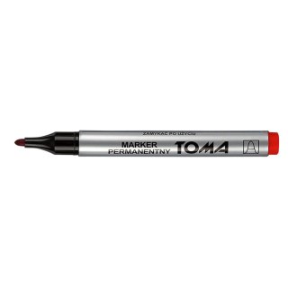 Marker permanentny Toma czerwony czerwony 1,5-3,00mm okrągła końcówka (To-090)