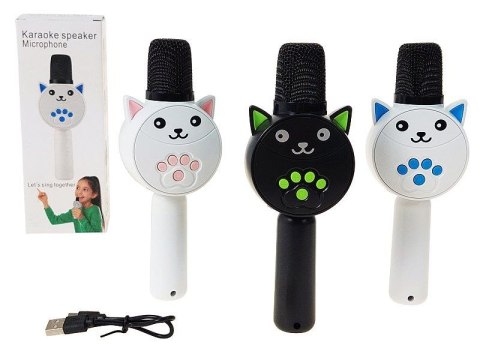 Mikrofon zabawkowy Adar kotek, 20x8x5cm,z głośnikiem Bluetooth, kabel USB (617544) Mikrofon zabawkowy Adar kotek, 20x8x5cm,z głośnikiem Bluetooth, kabel USB (617544)