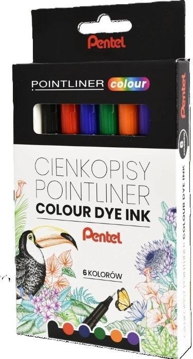 Cienkopis Pentel POINTLINER COLOUR mix 0,4mm 6kol. (S40-ST6PL) Cienkopis Pentel POINTLINER COLOUR mix 0,4mm 6kol. (S40-ST6PL)