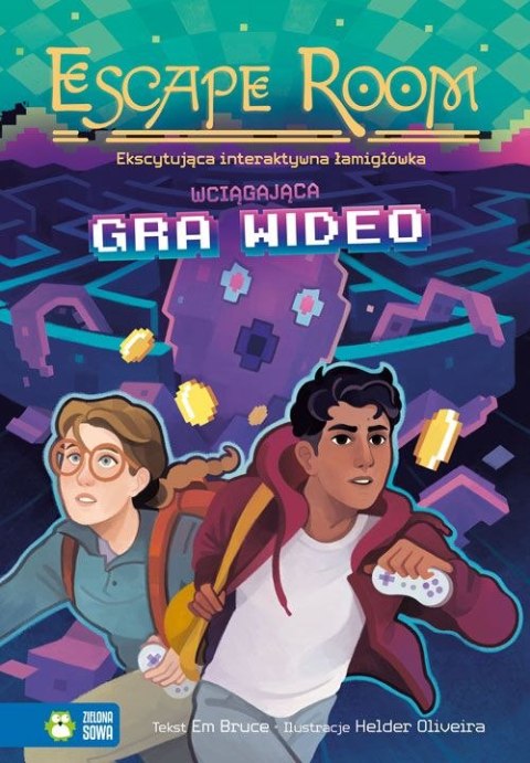 Książeczka edukacyjna Zielona Sowa Escape Room. Gra wideo
