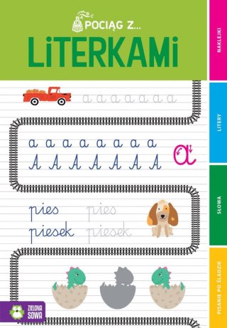 Książeczka edukacyjna Zielona Sowa Pociąg z literkami