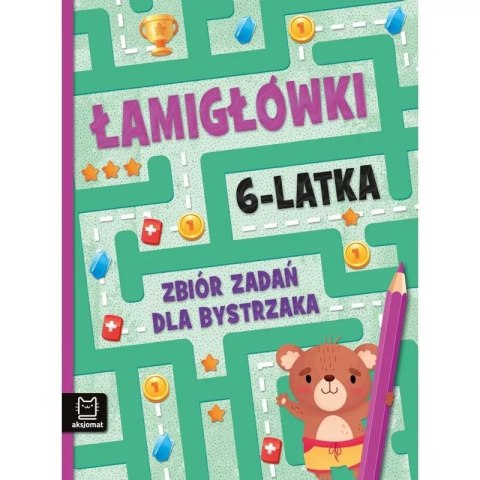 Książka dla dzieci Łamigłówki 6-latka. Zbiór zadań dla bystrzaka Książka dla dzieci Łamigłówki 6-latka. Zbiór zadań dla bystrzaka