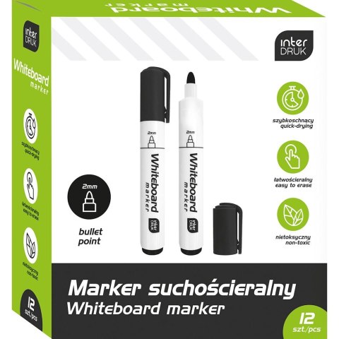 Marker suchościeralny Interdruk czarny 2,0mm okrągła końcówka (IMARTABCZA) Marker suchościeralny Interdruk czarny 2,0mm okrągła końcówka (IMARTABCZA)