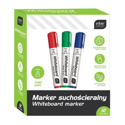 Marker suchościeralny Interdruk mix okrągła końcówka (IMARTAB) Marker suchościeralny Interdruk mix okrągła końcówka (IMARTAB)