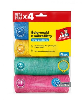 Ścierka Jan Niezbędny z mikrofibry 4 sztuki mikrofibra [mm:] 300x300 (SA-JN-355832)