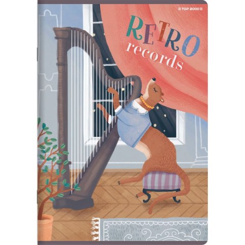 Zeszyt Top 2000 BOOKWORM/RETRO A5 32k. 70g krata (400169402)